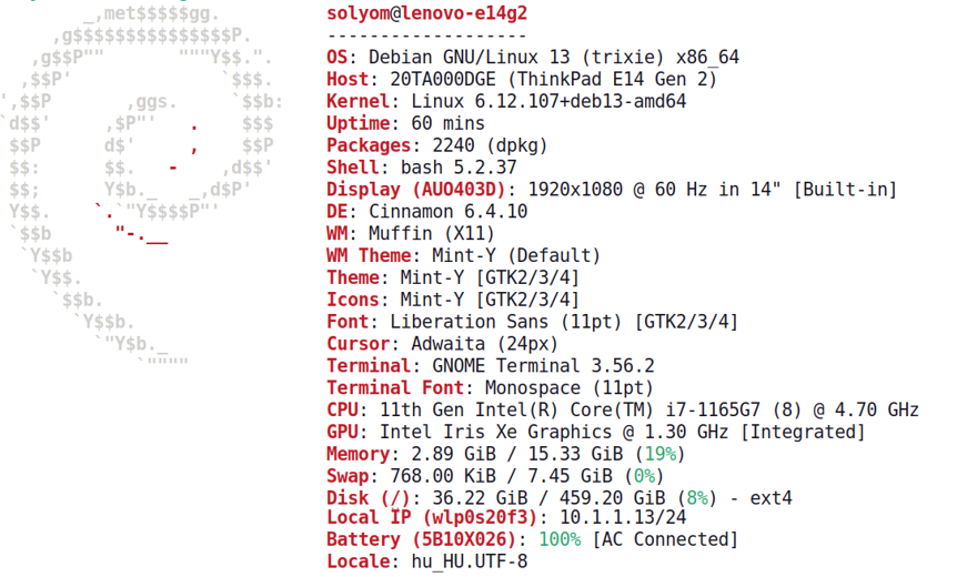 Debian GNU/Linux 13.7 - trixie