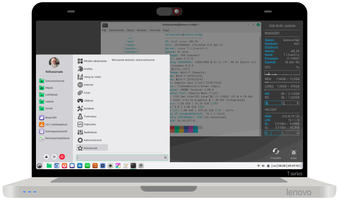 Arch Linux képernyőmentés