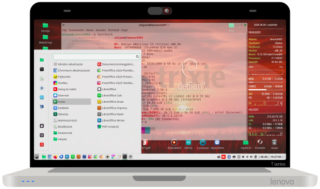 Debian GNU/Linux képernyőmentés